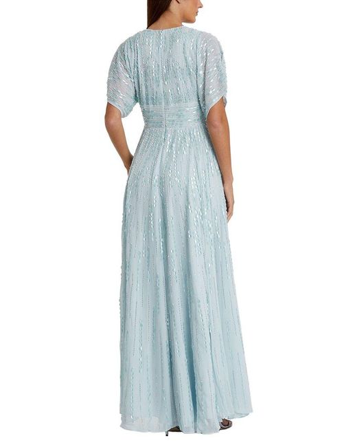 Mac Duggal Blue V-Neck Gown