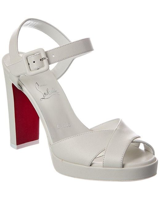 Christian Louboutin Metallic Cora 100 Leather Sandal