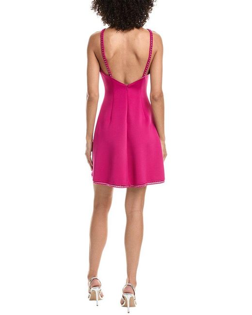 Tadashi Shoji Pink Lore Halter Mini Dress
