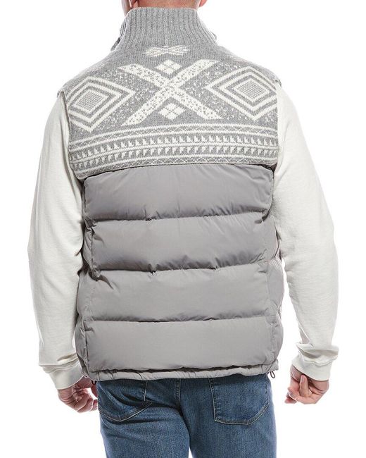 Brunello Cucinelli Gray Wool, Cashmere, & Silk-blend Down Vest for men