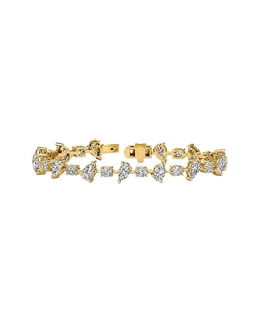 Lab Grown Diamonds Metallic 14K 6.12 Ct. Tw. Lab-Grown Diamond Tennis Bracelet