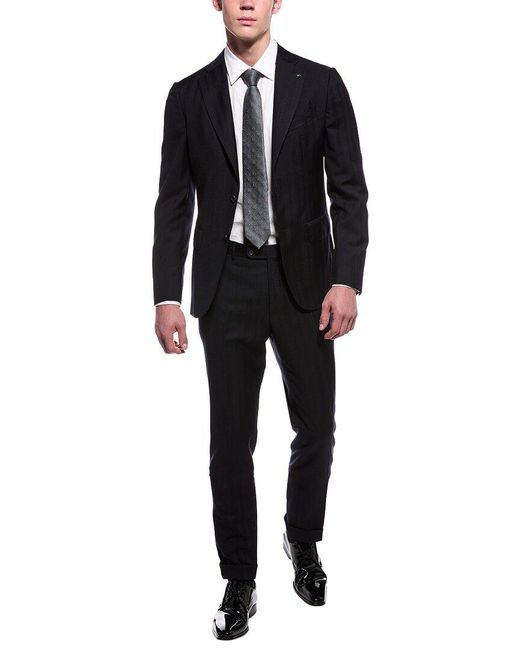 Corneliani Black 2Pc Wool & Cashmere-Blend Suit for men