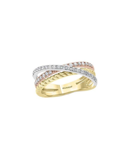 Effy Fine Jewelry White 14K Rose 0.61 Ct. Tw. Diamond Ring