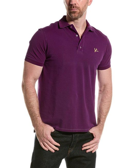 Isaia Purple Pique Polo Shirt for men