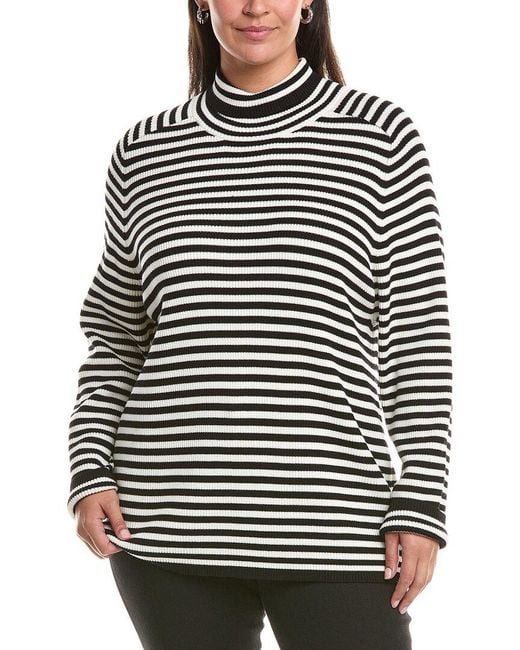 Marina Rinaldi Black Plus Enigma Wool Sweater