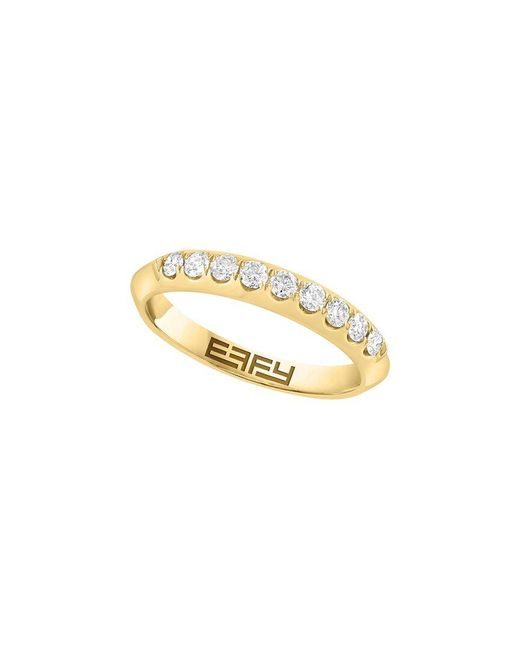 Effy Fine Jewelry Metallic 14K 0.18 Ct. Tw. Diamond Ring