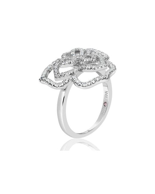 Suzy Levian CZ Jewelry White Suzy Levian Silver Cz Ring