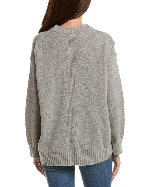 Reiss Gray Elena Wool & Cashmere-Blend Jumper