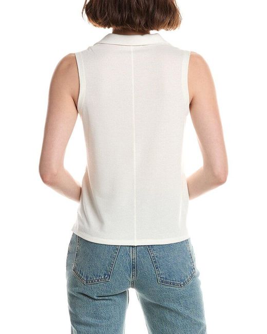 Rag & Bone White Lea Tank Polo Shirt