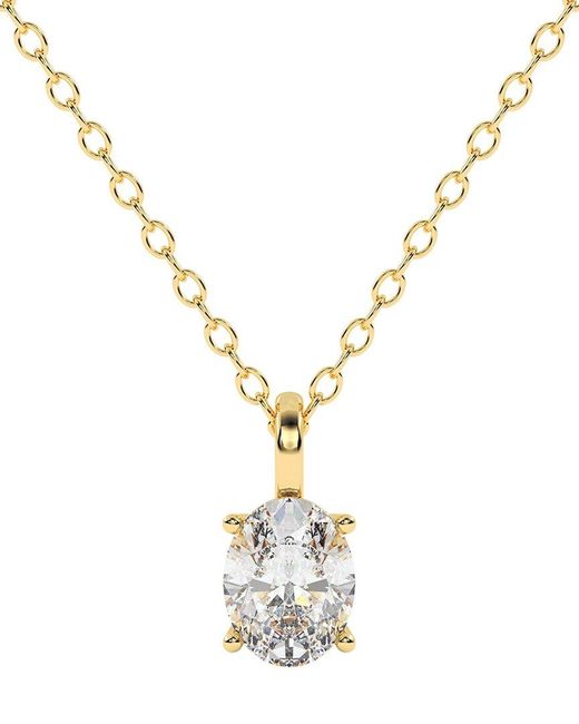 Lab Grown Diamonds Metallic 14k 0.25 Ct. Tw. Lab-grown Diamond Necklace