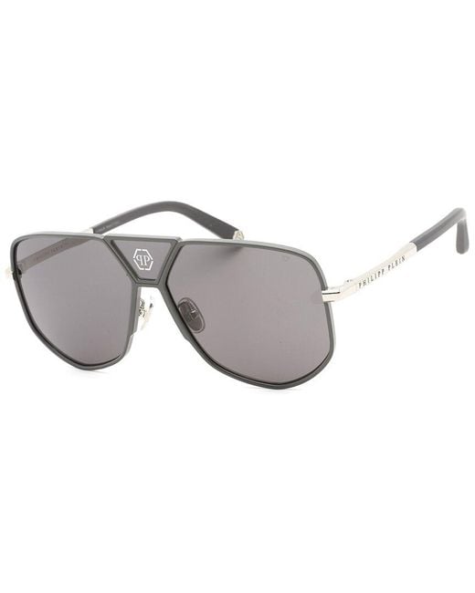 Philipp Plein Gray Spp009m 61mm Sunglasses