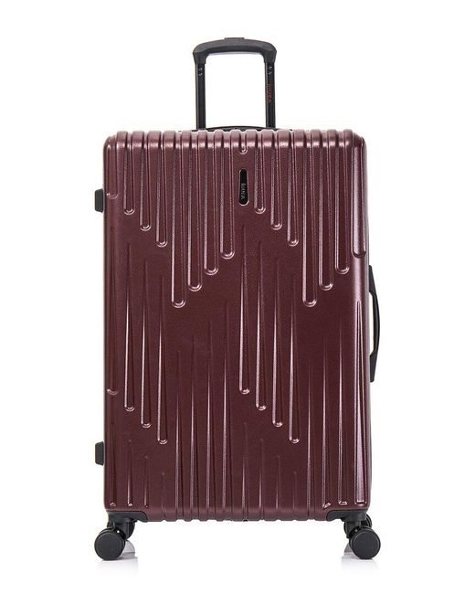 InUSA Purple Drip Lightweight Hardside Spinner Luggage 28"