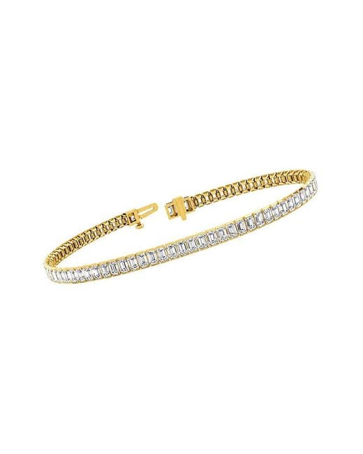 Lab Grown Diamonds White 14K 6.48 Ct. Tw. Lab-Grown Diamond Tennis Bracelet