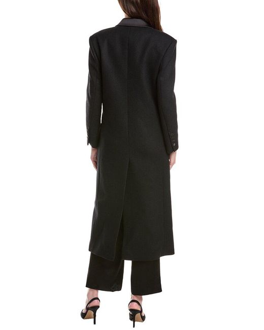 Sandro Black Wool-Blend Coat