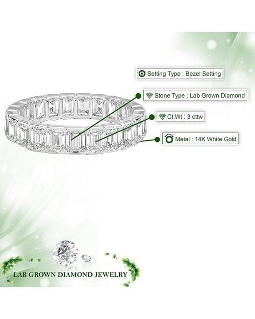 Amairah White 14K 3.00 Ct. Tw. Lab-Grown Diamond Eternity Ring
