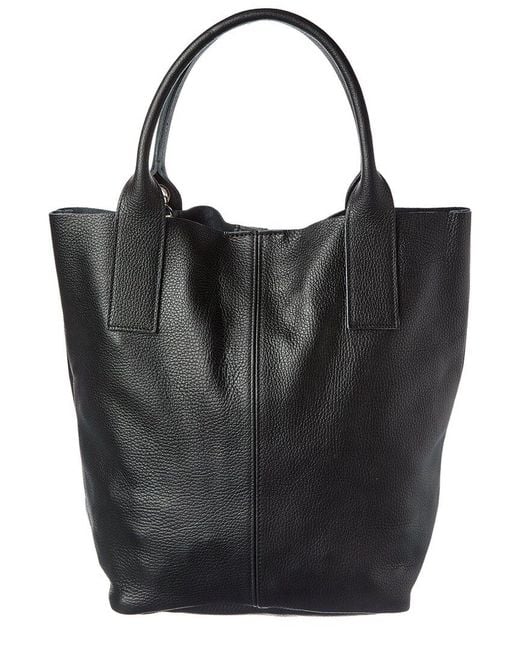 Italian Leather Black Tote