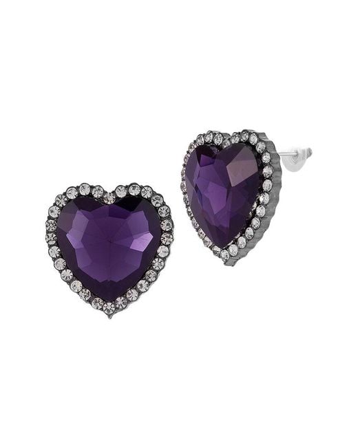 Sphera Milano Purple Plated Cz Earrings