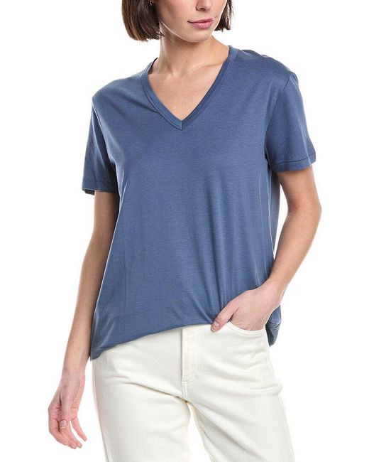 Majestic Filatures Blue Semi-Relaxed T-Shirt