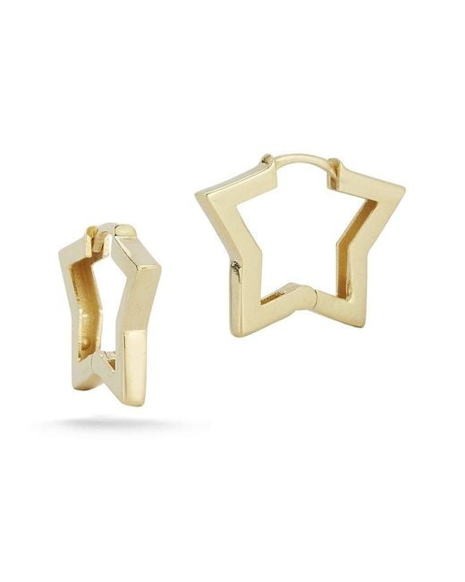 Ember Fine Jewelry Metallic 14k Star Huggie Earrings