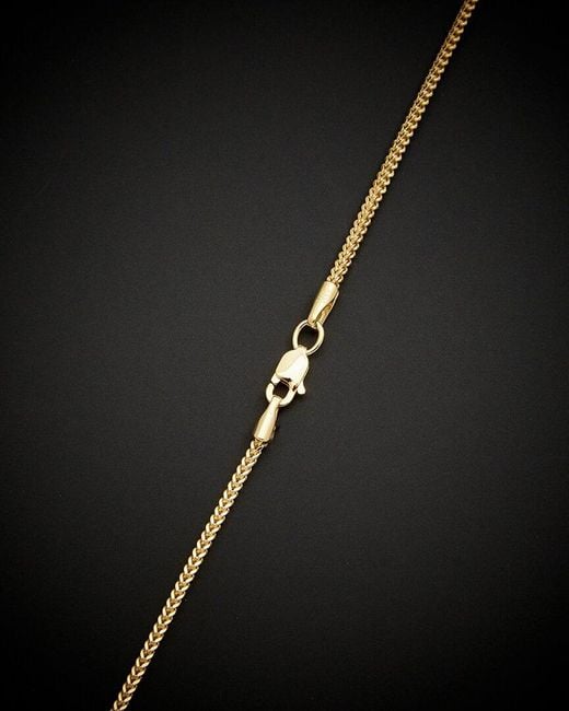 Italian Gold Black 14k Franco Link Necklace
