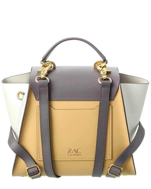 Zac Posen Metallic Eartha Convertible Leather Backpack