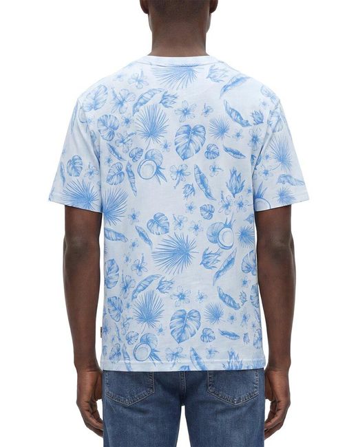 Scotch & Soda Blue Graphic T-Shirt for men