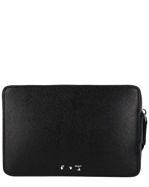 Off-White c/o Virgil Abloh Black Leather Wristlet for men