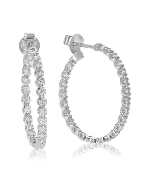 Amairah White 14K 1.00 Ct. Tw. Lab-Grown Diamond Hoops