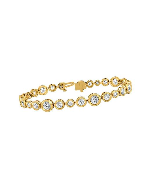 Lab Grown Diamonds Metallic 14K 5.13 Ct. Tw. Lab-Grown Diamond Tennis Bracelet