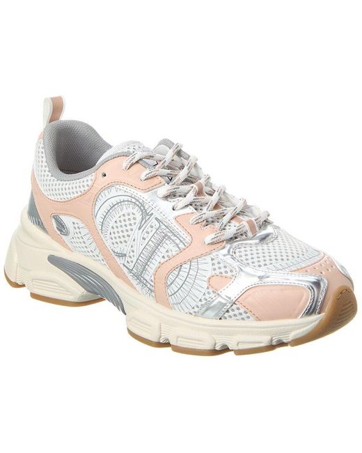Dior White Chrono Leather Mesh Sneakers
