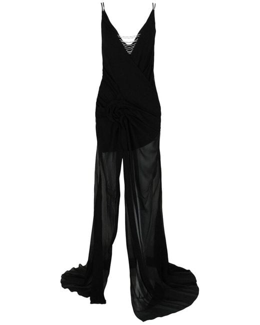 Givenchy Black Evening Draped Silk Dress