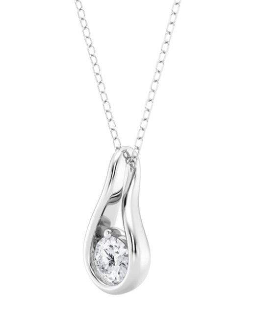 Lab Grown Diamonds Metallic 14k 0.50 Ct. Tw. Lab Grown Diamond Pendant