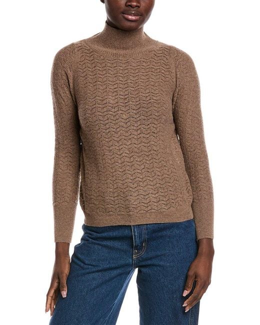 Malo Cashmere Blue Donna Wool & Cashmere-Blend Sweater