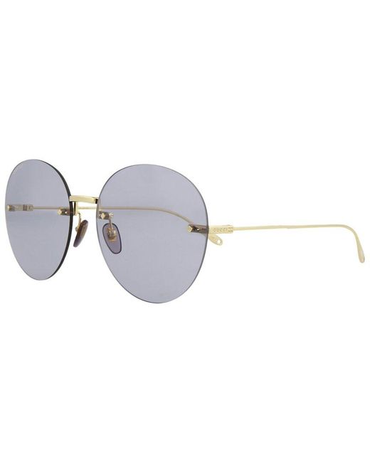 Gucci GG1149S 60mm Sunglasses in Metallic | Lyst UK