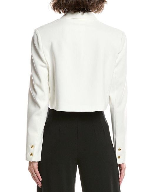 Black Halo White Hugo Crop Blazer