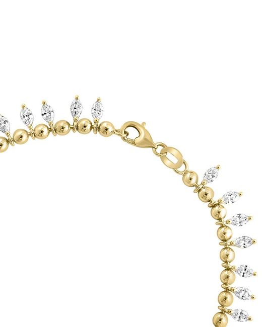 Effy Fine Jewelry Metallic 14K 2.70 Ct. Tw. Lab-Grown Diamond Chain Bracelet