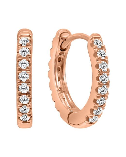 Monary Pink 10k Rose Gold 0.09 Ct. Tw. Diamond Earrings