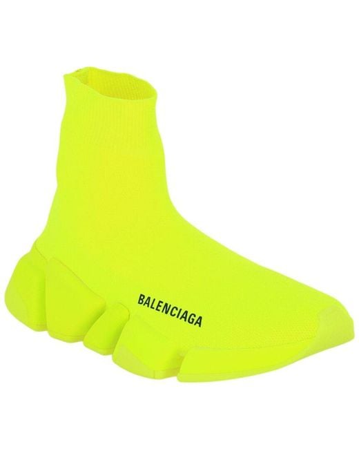 Balenciaga Yellow Speed Knit Sneaker for men