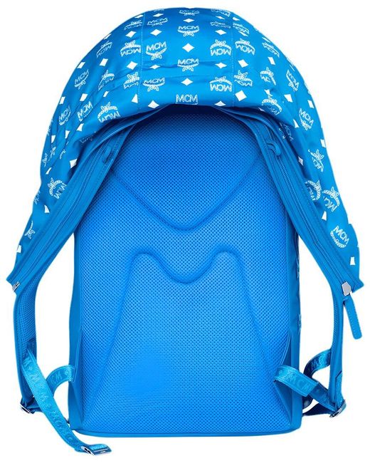 MCM Blue Luft Nylon Backpack