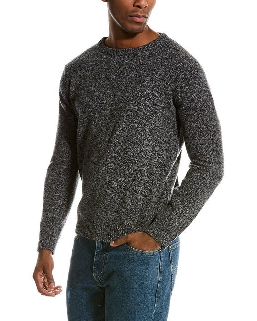 SCOTT & SCOTT LONDON Gray Merino Wool Crewneck Sweater for men