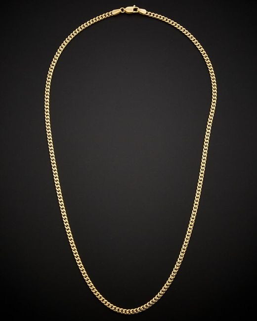 Italian Gold Black 14k Miami Cuban Link Necklace