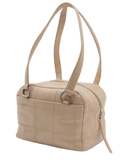 Chanel Natural Caviar Mini Boston Shoulder Bag (authentic Pre-loved)