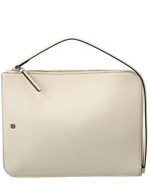 Totême  Natural Logo-Plaque Slim Leather Pouch