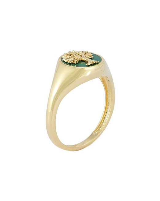 Ember Fine Jewelry Green 14K Malachite Tree Of Life Ring