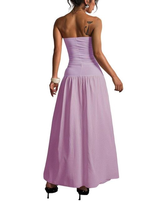 AMINA GLAM Purple Maxi Dress