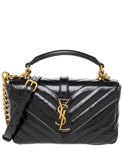 ショルダーバッグ・ポシェット Saint Laurent 'College Mini' crossbody bag Saint Laurent College Mini YSL Quilted Crossbody Bag