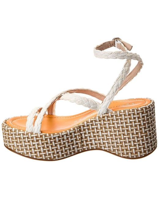 Sophia Webster Metallic Miranda Raffia Platform Sandal