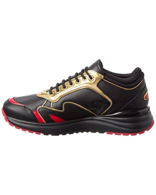 Ferragamo Black Now 1 Leather Sneaker for men