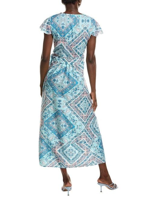 IPPONELLI Blue Wrap Dress