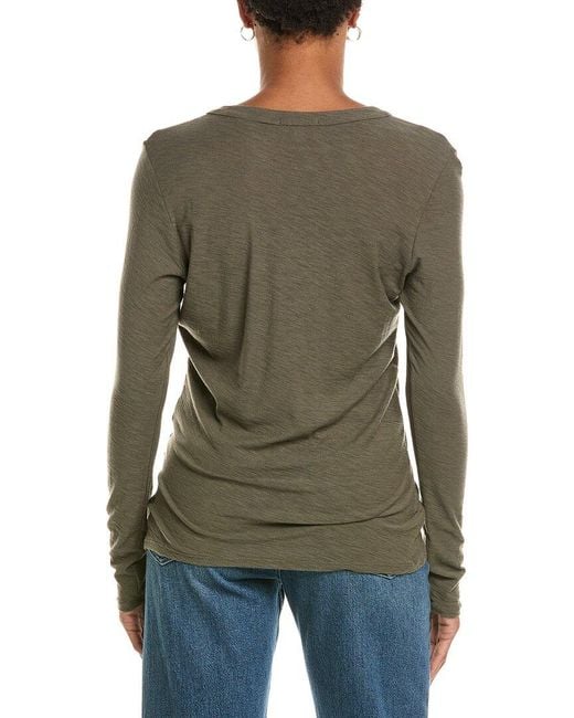 James Perse Green Henley Top